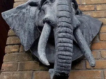 An elephant sculpture on the Cargoes Art Trail