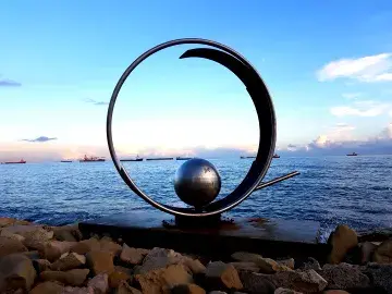 Sculpture by the sea on the Limassol Promenade Sculpture and Art Trail